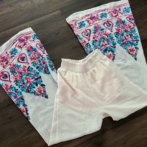 Boho Embroidered Beach ⛱ Pants Size Small